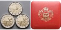 Monaco <b> 3</b> x 2 Euro x 3 Etuis 150 J.Gründung Monte Carlo durch Charles III. <b> inkl. Etui&Zerti.&Schuber </b> Picture