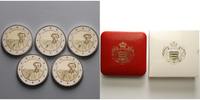 Monaco <b>5 </b> x 2 Euro x 5 Etuis 150 J.Gründung Monte Carlo durch Charles III. <b> inkl. Etui&Zerti.&Schuber </b> Picture