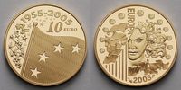 Frankreich 10 Euro, 7,78g <br>fein<br>22 mm Ø 50 Jahre Europaflagge - Europaprogramm - inkl. Etui & Zertifikat & Schuber Picture