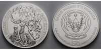 Ruanda 50 Amafaranga<br>1 oz<br>Ø 40 mm Afrikanische Unze, 9.Ausgabe Erdmännchen -<b>originale Folie</b> Picture