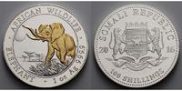 Somalia 100 Shillings<br>1 oz.<br>Ø 39 mm Elefant 13. Ausgabe, 999er Silber, <b>vergoldet</b> Picture