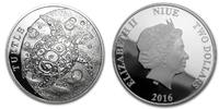Niue 2 $ Fiji<br><b>1 oz.</b> Niue Turtle Schildkröte, 3. Ausgabe, 999er Silber -