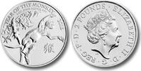 Großbritannien 2 Pfund/<br> Pounds Lunar Serie, <b>Jahr des Affen,</b> Year of the Monkey, <b>NEUE SERIE</b> -
