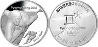 Südkorea 5000 Won Winter Olympiade PyeongChang 2018 Eislauf, <b>2 / 16</b>, Kapsel&Zertifikat&Etui -