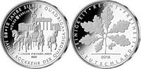 Berlin 1 Unze Feinsilber <b>Die 10. Volks-Unze</b> - Silber Quadriga 999/1000, 31,1 g., 37mm Ø, -