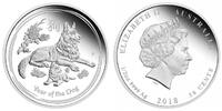Australien 50 Cents,<br><b>1/2 oz.</b> Jahr des Hundes/ Chines.Tierkreiszeichen 2018 <b>-NEUE SERIE</b> Lunar <b>1/2 oz -