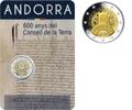 Andorra 2 Euro 600. Jahrestag des Parlament Consell de la Terra 2019, <b>SONDERANGEBOT !!!</b> -