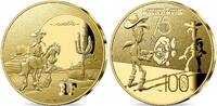 Frankreich 100 Euro<br> 15,57g<br> fein<br> 31 mm Ø 75 J.Lucky Luke-Comicserie, inkl. Kapsel&Zertifikat&Etui, <b>sofort lieferbar </b> -