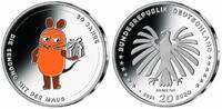 Deutschland <b>zweite,<br>20 Euro<br>3.mit Farbveredelung</b> 50 Jahre Sendung mit der Maus, 2.Ausg.2021 <b> sofort lieferbar!</b> -