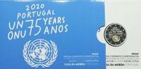 Portugal 2 Euro 75 Jahre Vereinte Nationen - UNO (1945 - 2020) <br><b>geringe Auflage, </b> -