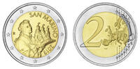 2 Euro 2018 San Marino Kursmünze, 2 Euro *, Neues Portrait - neues Design, stgl
