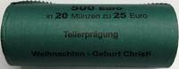 Deutschland 25 Euro<br> 20 x in der originalen Rolle Weihnachten - Adventskranz, <br> <b>Serie 4/5 <b>sofort lieferbar !</b> -