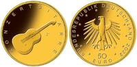 Deutschland 50 Euro<br> 7,78g<br> fein<br> 22,00 mm Ø Musikinstrumente " Konzertgitarre" <br><b> Prägestätte G</b>/<b> Ausgabe 5/5</b> -