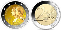 Luxemburg stgl <br> (Pz: NL) 2 Euro 10. Hochzeitstag Guillaume & Stephanie 20.10.22<br> <b>geringe Auflage, RAR!, -