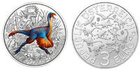 Österreich 3 Euro Super - Saurier - Ornithomimus Velox -, <b>12 / 12</b> Ausgaben,<b> -