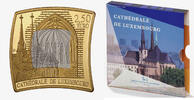Luxemburg PP 2,5 € <br> <b> sofort lieferbar! </b> <br> Kathedrale von Luxemburg - eckig - in Originalblister <b>SELTEN !</b> -