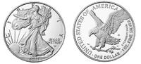 USA 1 $ Silber Eagle, <b>inkl. Etui & Zertifikat & Schuber</b> -