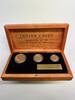 USA 3 Münzen<br> 2,5 $<br>5 $ <br> 10 $<br> Indian Chief Gold Set 1908 in aufwendiger Holzkassette & Zertifikat & Kapseln -