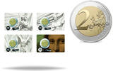 Frankreich, <br><b>sofort lieferbar! </b> 2 Euro x 4 Blister, <br> Louvre Kunst - Museum <b>Blister Amor,Venus,Nike,Mona Lisa alle 4 Blister </b> -