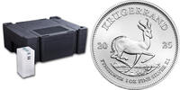 Südafrika <b>500 oz.</b><br> in<br> einer<br> Masterbox! <b>500</b> x Krügerrand - Springbock, <b>Der 9.Krügerrand in Silber - NEU !!</b> -
