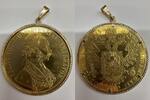  Anhänger16,32g roh42 mm Ø  Österreicher - Schmuckstück Gold - Franz-Joseph I (amtl. Neuprägung) in Handarbeit 585  Anlagegold / Schmuckstück TOP...