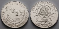 USA 1 $ 50 J. Nat. Gedenkstätte Mount Rushmore, in Kapsel inkl. Etui & Zertifikat Picture