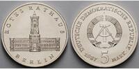 Deutschland, DDR 5 Mark Rotes Rathaus Berlin, Ku. -Ni. , <b> -Archivbild-</b> -