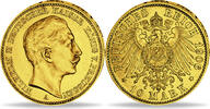 Preussen 10 Mark  3,58g fein 19,5 mm &Oslash; 1890-1912 A Wilhelm II, 1888-1912... 925.80 US$  +  77.54 US$ shipping