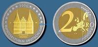Deutschland 2 Euro Holstentor Lübeck,<br><b> Prägestätte F </b> -
