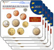 Deutschland 5,88<br> 5x Kursmünzensatz <b>kompl. Satz</b> <br>(5 Prägestätten) -