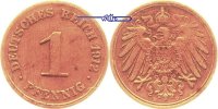 Deutschland 1 Pfennig Kursmünze, Kaiserreich, 1 Pfennig, 1890-1916, Kupfer Picture