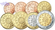 Portugal 1 Cent -2 Euro, 3,88 Kursmünzen, kompl. Satz 2005 -