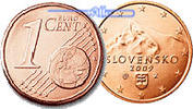 Slowakei 1 Cent Kursmünze, 1 Cent -