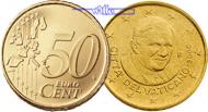Vatikan 50 Cent Kursmünze, 50 Cent -