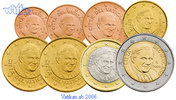 1 Cent -2 Euro, 3.88 Mixsatz Vatikan Preiswerte Zusammenstellung aller Euromünzen 1 Cent bis 2 Euro Blister stgl