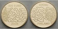 Finnland 100 Euro<br> 7,77g<br> fein<br> 22 mm Ø Finnlandkrieg 2008, inkl. Etui & Zertifikat -