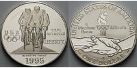 USA 1 $ Oly Sommer in Atlanta 4. Radfahren, in Kapsel mit Zertifikat -