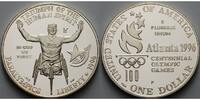 USA 1 $ Oly Sommer in Atlanta 6. Rollstuhlrennen, in Kapsel & Zertifikat -