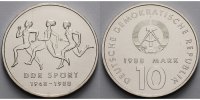 Deutschland, DDR 10 Mark 40 J. DDR-Sportbund, Ku.-Ni.,<b>-Archivbild-</b> -