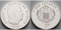 Monaco 5 Euro Albert II.Prince de Monaco-im originalem Etui u.Zertifikat -