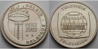 Belgien 12,02g roh<br> 30mm Ø Medaille Belgien 50 Jahre Televisie - Television 1953-2003, aus KMS<b> -