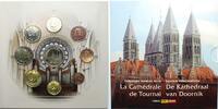 Belgien 3,88 € Kursmünzensatz, 8 Münzen mit Medaille Kathedrale von Tournai -