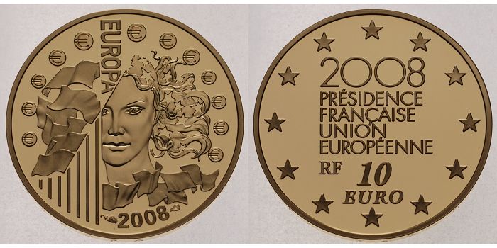 6.7 евро. 2 Евро 2008 presidence.