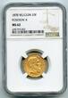 1878 Leopold II GOLD 20 francs Belgium Position A variety NGC MS-62