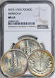 TOGROG AH15(1925) Mongolia Tugrik Leningrad Mint NGC MS 63