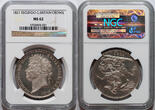 Great Britain 1821 George IV Silver Crown NGC MS-62 Deep Mirror Proof Like!!