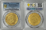 Great Britain Charles I Gold Unite Second Bust, mm. Castle (1627-28) PCGS AU
