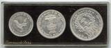 1953 ESSAI SET CAMBODIA. 10, 20 & 50 Centimes Essai Set, 1953. Aluminium. Paris Mint.Choice UNC NGC MS 66-67