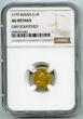 RUSSIA  Catherine The Great Scarce GOLD 1 Rouble 1779 One-Year Issue AU