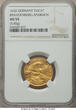 GERMANY DUCAT 1652 RARE Brandenburg-Ansbach Choice aUNC === Top Pop === NGC AU 55